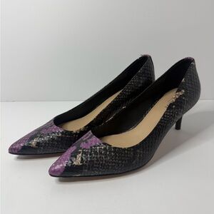 Chic Black and Purple Women's Heels